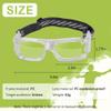 SooGree Sports Goggles Glasses Protective Safety Basketball Football Sport Glasses Men Shock Collision Adjustable Glasses (Clear frame White) view 2