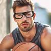 SooGree Sports Goggles Glasses Protective Safety Basketball Football Sport Glasses Men Shock Collision Adjustable Glasses (Clear frame White) view 3