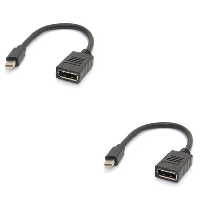 BudgetBundles US 1-2 Pack Mini DisplayPort to DisplayPort Adapter 4K Resolution Converter (2 Pack)