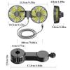 ASANDH Car Fan, Dual Head USB Car Fans for backseat for kids, 3-Speed Air Speed and 360 Rotating Rear Seat Cooling Carseat Fan 5V Powerful Air Circulation Fan for Sedan SUV RV Truck view 4