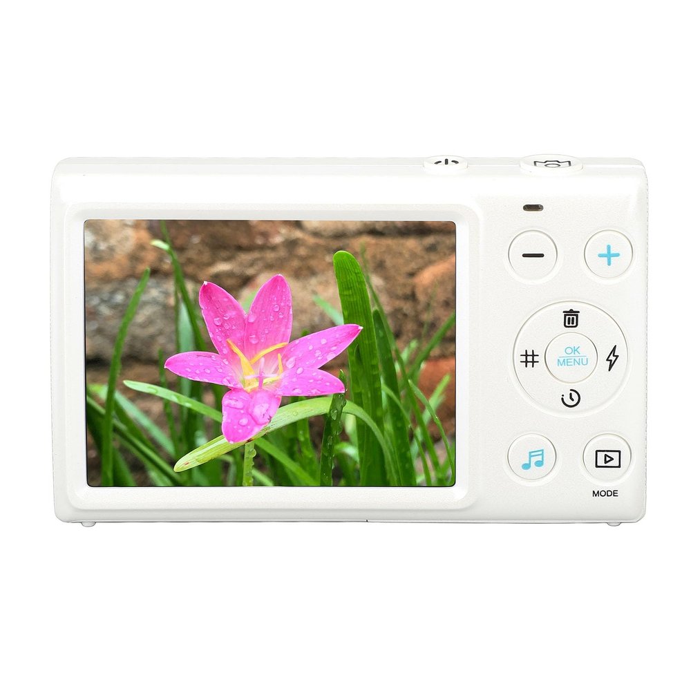 Zunate Digital Camera,4K 64MP Kids Camera, MP3 Player Music Player, 2.8inch Screen Compact Digital Camera for Travel,Digital Point and Shoot Camera with 18X Zoom Auto Focus (White)