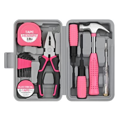 Muloo Home Use Repair Multifunctional Screwdriver Electrical Tape Hammer Pliers Tape Tester Household Combination Tool Box Kit