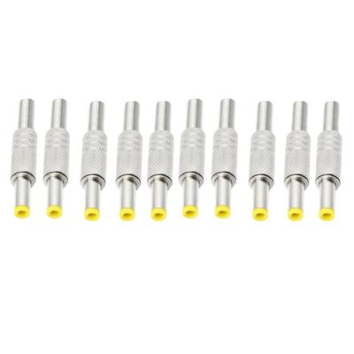 10pcs DC Power Jack 5.5mm x 2.5mm Male Plug Adapter Connector W/Metal Handle