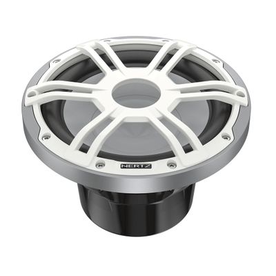 HERTZ HMS 10 S2-LD-SW - 10" 2-Ohm Marine Subwoofer with RGB LEDs, White Sport Grille