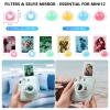 HIYQIN 8 in 1- Camera Case and Accessories Compatible with Fujifilm Instax Mini 12, Mini 12 Case/Photo Album/Photo Frame & Stickers/Lens Filter/Selfie Mirror - Mint Green view 4