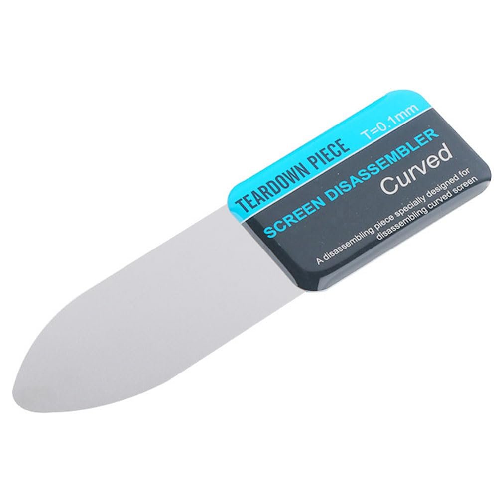 0.1mm Ultra Thin Flexible Metal Spudger Curved Screen Pry Opening Tool for Mobile Phone Laptop Disassemble Screen Repair Tools