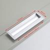 kitchen door handles, Sliding Door Handles Aluminum Alloy Recessed Square Handle Silver Metal Hidden Handle, for Drawers, Cabinets, Wardrobes, with Screws (Hole Distance 96mm, 4PCS) ( Color : 4pcs , S view 3