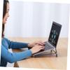 Hoement Luminum Vertical Laptop Stand Rack Laptop Aluminum Alloy Bracket Portable Laptop Stand Anti-Skid Fine Chamfer view 3