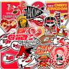 35PCS Kansas Stickers City Pack Chief  Football Kansas and Rugby Decals for Water Bottle, Laptop, Car, Helmet, Scrapbook  Waterproof Vinyl Kansas Gifts City for Kids Teens Adults Fans view 1