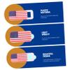 Hoement Sliding Webcam Cover 4 Pcs - Covers American Flag Pattern Phone Camera Protector for Privacy view 2