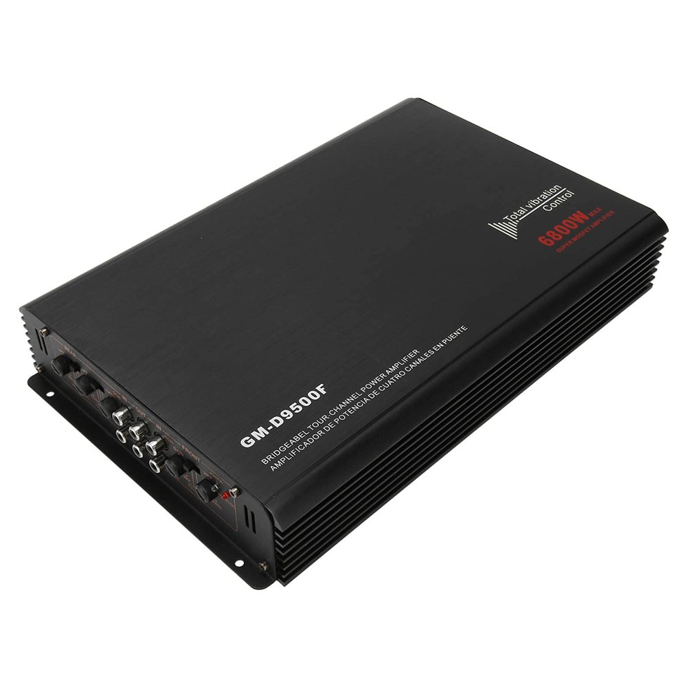 Car Audio Amplifier Aluminum Alloy Subwoofer Amplifier 6800W 12V 4 Channels for Vehicle