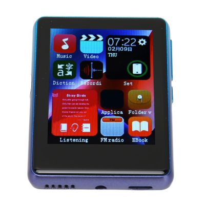 MP3 Player, BT 5.0 256GB 2.4 Inch TFT Full Music Player, with Wired Headphone, for 98 2K Vista 7, for OSX 10 (Blue)