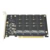 M.2 PCIE Adapter, 4 Port M.2 NVMe SSD to PCIE X16 Adapter Card, M Key Hard Drive, 32 Gbps, LED Indicators, for PCIE Split or PCIE (ph44) view 4
