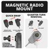 Tackform Magnetic CB Radio Mic Holder - Only Compatible with Midland MXT275 and MXT575 GMRS Radios | Aluminum 20mm Ball | Neodymium Magnets | Single Handed Operation view 2