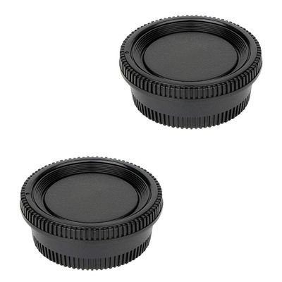 2 Pack Rear Lens Cap and Camera Body Cap Cover Kit for Nikon D3500 D3400 D3300 D3200 D3100 D5100 D5200 D5300 D5500 D5600 D7000 D7100 D7200 D7500 D600 D610 D750 D850 and More F Mount Camera Lens