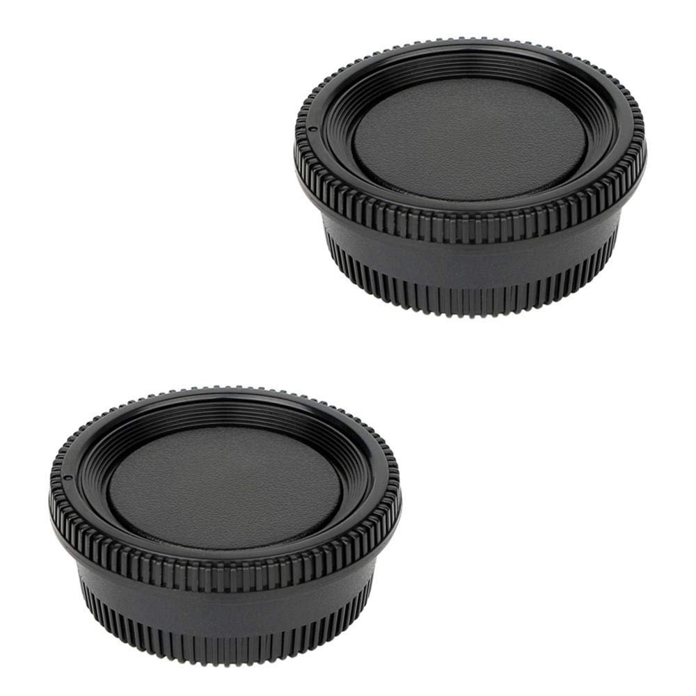 2 Pack Rear Lens Cap and Camera Body Cap Cover Kit for Nikon D3500 D3400 D3300 D3200 D3100 D5100 D5200 D5300 D5500 D5600 D7000 D7100 D7200 D7500 D600 D610 D750 D850 and More F Mount Camera Lens