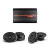 DS18 Car Speakers Bundle - 2X 6.5 2-Way Coaxial Speakers and 2X 6x9 3-Way Speakers with Amplifier 4 Channel Full Range, Complete Package for Your Car/Truck Stereo Sound System view 1