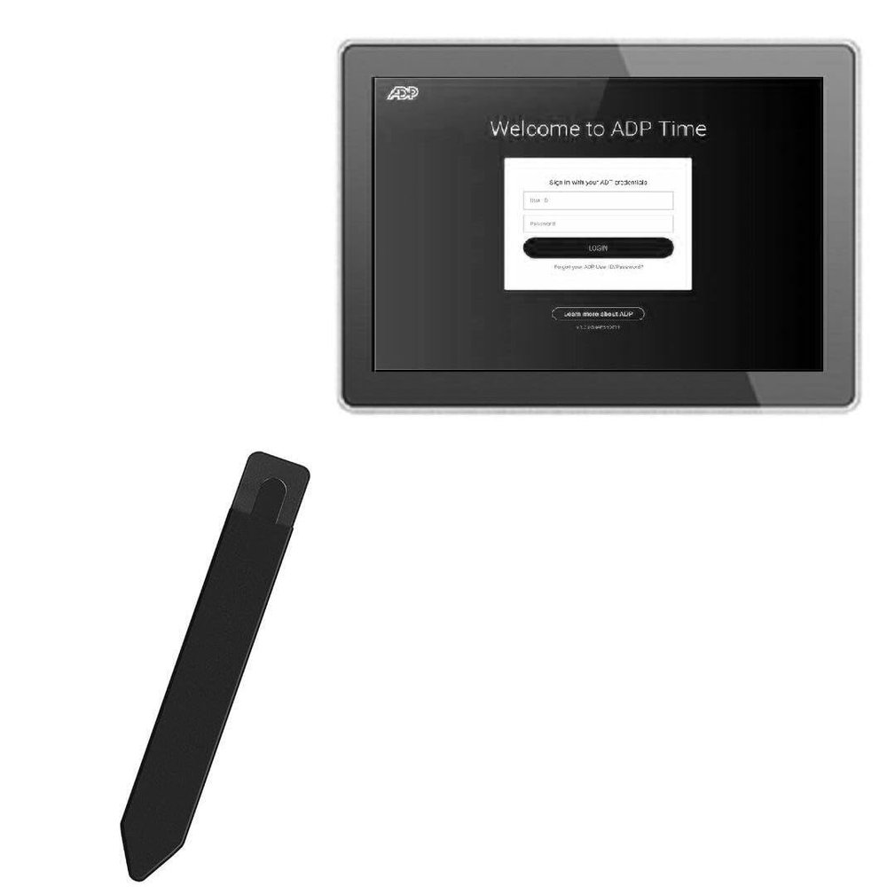 BoxWave Stylus Pouch Compatible with Geekland GK-1066-TA-ADP (10.1 in) - Stylus PortaPouch, Pen Stylii Holder Carrier Portable Self-Adhesive - Jet Black