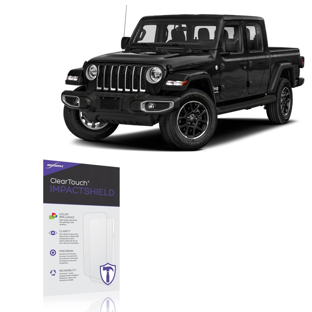 BoxWave Screen Protector Compatible with Jeep 2023 Gladiator Display (7 in) - ClearTouch ImpactShield (2-Pack), Impenetrable Screen Protector Flexible Film