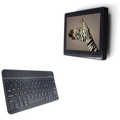 BoxWave Keyboard Compatible with Geekland GK-Q896-POE-NFC (7 in) - SlimKeys Bluetooth Keyboard, Portable Thin with Chiclet-Style Keys - Jet Black