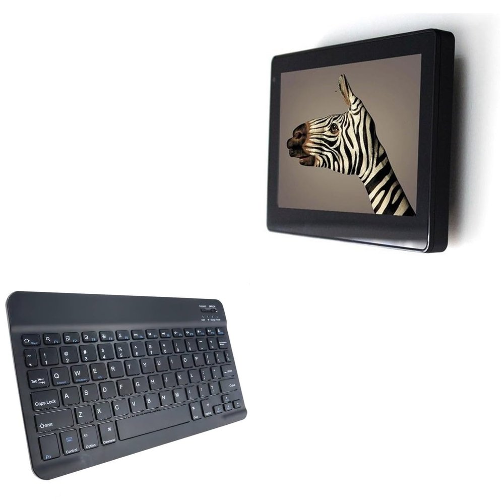 BoxWave Keyboard Compatible with Geekland GK-Q896-POE-NFC (7 in) - SlimKeys Bluetooth Keyboard, Portable Thin with Chiclet-Style Keys - Jet Black