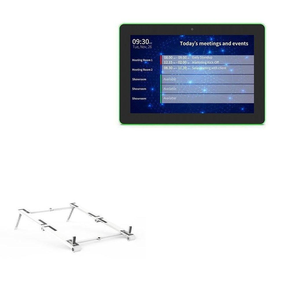 BoxWave Stand and Mount Compatible with Geekland GK-1052PL (10.1 in) - Pocket Aluminum Stand 3-in-1, Portable Multi Angle Viewing Riser - Metallic Silver