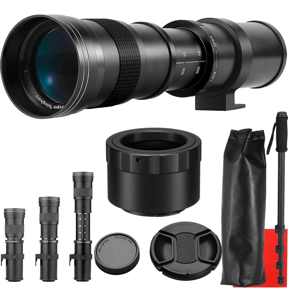 COMMANDER OPTICS 420-800mm f/8.3 Manual Telephoto Zoom Lens for Canon EOS M5, M6, M6 Mark II, M10, M50, M50 Mark II, M100, M200 & Other EF-M Mount | Camera Lens