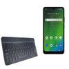 BoxWave Keyboard Compatible with Cricket Icon 5 - SlimKeys Bluetooth Keyboard, Portable Thin with Chiclet-Style Keys - Jet Black view 1