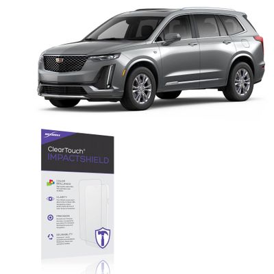 BoxWave Screen Protector Compatible with Cadillac 2024 XT6 Cluster Display (8 in) - ClearTouch ImpactShield (2-Pack), Impenetrable Screen Protector Flexible Film