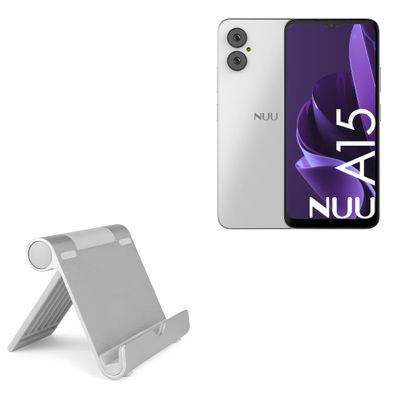 BoxWave Stand and Mount Compatible with NUU Mobile A15 - VersaView Aluminum Stand, Portable, Multi Angle Viewing Sturdy
