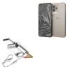 BoxWave Adapter Compatible with NUU Mobile A25 - Micro SD Card miniReader, USB Type-C OTG Reader USB3.0 Adapter Keychain - Metallic Silver view 1