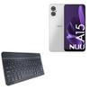 BoxWave Keyboard Compatible with NUU Mobile A15 - SlimKeys Bluetooth Keyboard, Portable Thin with Chiclet-Style Keys - Jet Black view 1