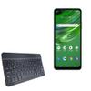 BoxWave Keyboard Compatible with Cricket Outlast - SlimKeys Bluetooth Keyboard, Portable Thin with Chiclet-Style Keys - Jet Black view 1