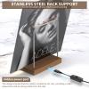 KORRTFID Now Playing Vinyl Record Stand, Light Up Vinyl Record Display Stand, Holder for Album Display Storage, Warm White Light with Fingerprint-Proof Acrylic Letters (Silver letters) view 3