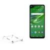 BoxWave Stand and Mount Compatible with Cricket Outlast - Pocket Aluminum Stand 3-in-1, Portable Multi Angle Viewing Riser - Metallic Silver view 1