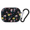 Nisza Dark-Japanese-Flowers Compatible with AirPods Pro Case Cover,Shock-Proof PC Full Protective Cover Compatible for Airpods Pro,Supports Wireless Charging Front LED Visible, black-style-2 view 1