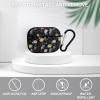Nisza Dark-Japanese-Flowers Compatible with AirPods Pro Case Cover,Shock-Proof PC Full Protective Cover Compatible for Airpods Pro,Supports Wireless Charging Front LED Visible, black-style-2 view 2
