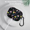 Nisza Dark-Japanese-Flowers Compatible with AirPods Pro Case Cover,Shock-Proof PC Full Protective Cover Compatible for Airpods Pro,Supports Wireless Charging Front LED Visible, black-style-2 view 4