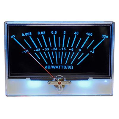 Kqcibz Driver Board P-134 VU Meter Drive Board VU Meter Audio Backlight Analog Digital Power Meter, Black & Blue, 500007415