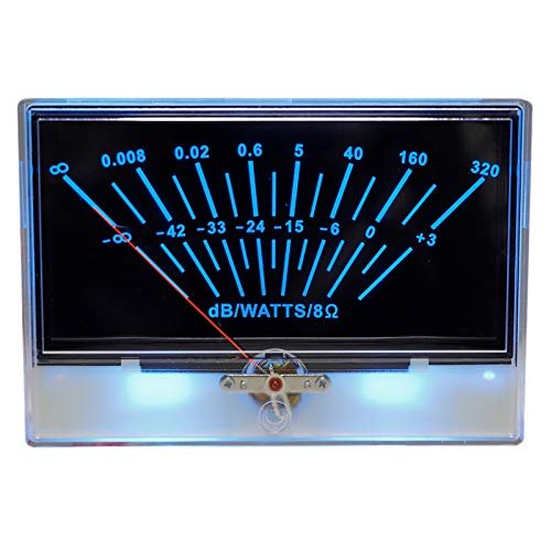 Kqcibz Driver Board P-134 VU Meter Drive Board VU Meter Audio Backlight Analog Digital Power Meter, Black & Blue, 500007415