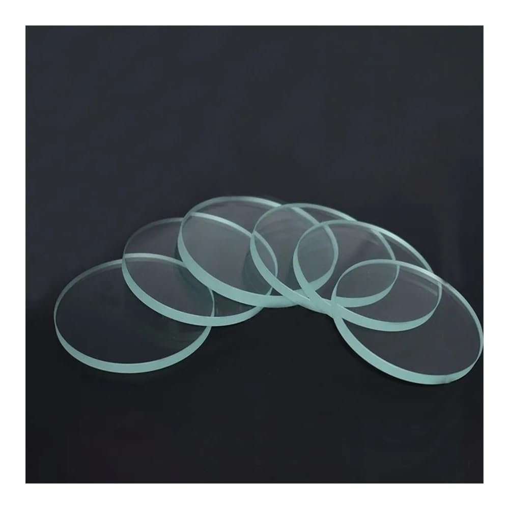 ZTBH Microscope Accessories Kit 100mm Large Armoured Tempering Toughened Glass Plano Lens Tempered Glass Lenses 2PCS Microscope Slides (Color : Clear, Size : 100MM_8MM)