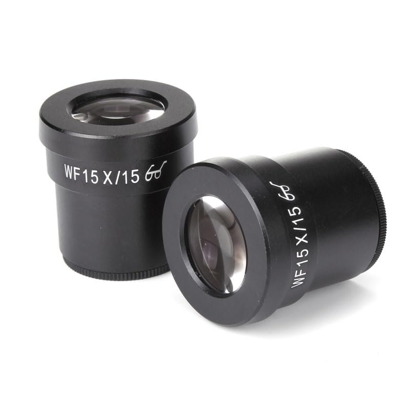 2pcs WF10X WF15X WF20X Eyepieces for Microscope for Microscope Stereo Wide Field High Eyepoint Eyepiece Eyepiece Lens Eyepiece Accessories (Colour : WF15 x 15 mm)