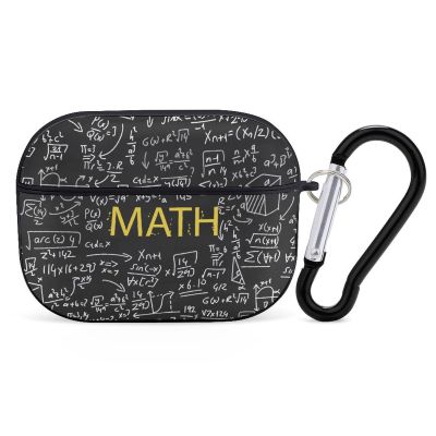 Nisza Maths-Chalkboard Pattern Compatible with AirPods Pro Case Cover,Shock-Proof PC Full Protective Cover Compatible for Airpods Pro,Supports Wireless Charging Front LED Visible, black-style-1