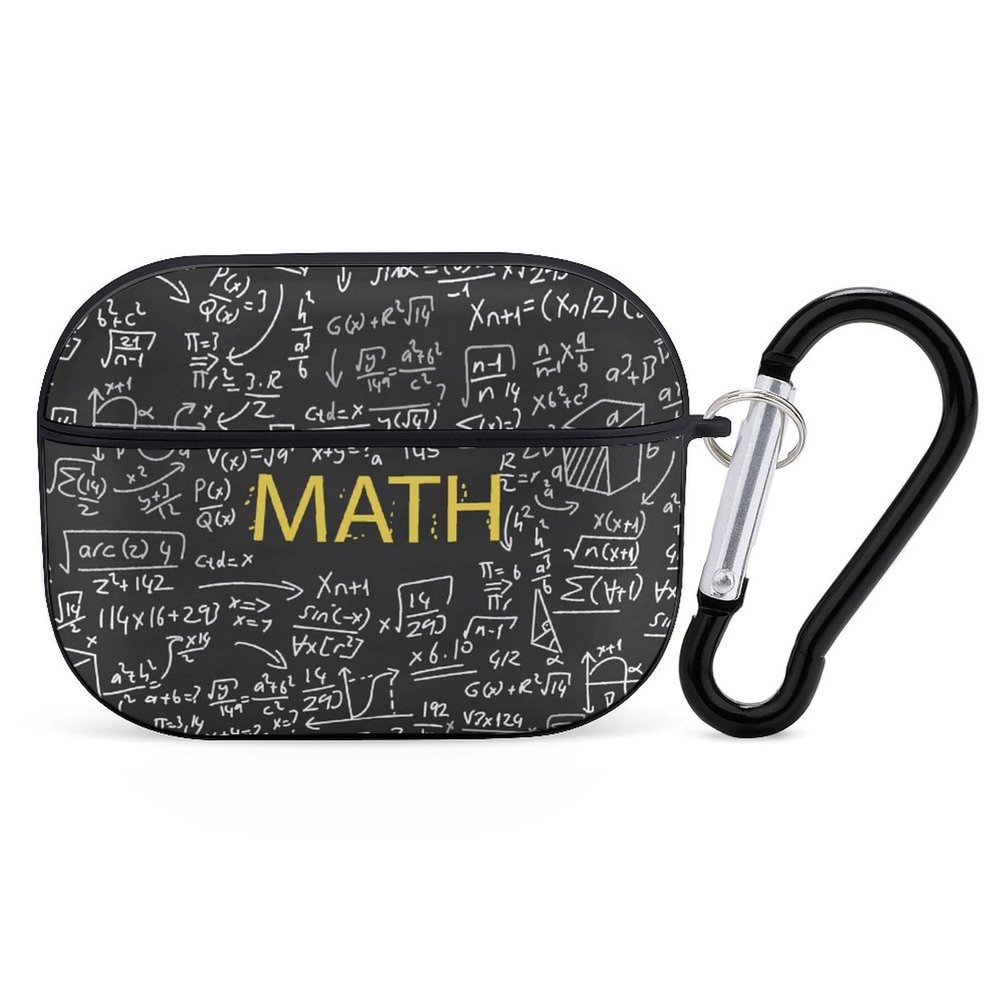 Nisza Maths-Chalkboard Pattern Compatible with AirPods Pro Case Cover,Shock-Proof PC Full Protective Cover Compatible for Airpods Pro,Supports Wireless Charging Front LED Visible, black-style-1