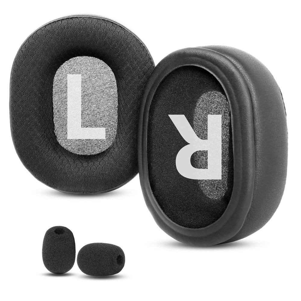 Breathable Fabric Earpads Replacement for Roccat Khan Aimo 7.1 /Khan Pro Surround Gaming Headset Ear Cushions