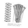NPQPNAFC 100pcs stainless steel cable tie wire ties chain link fence t post cord tie cable ties heavy duty zipper stainless zip ties exhaust wrap zip ties heavy duty adjustable pipeline Ties, Silver view 2