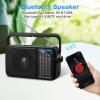 Gelielim Radio Portable AM FM with Bluetooth Loud Speaker, Radio Plug in Wall or Battery Powered Best Reception for Home or Outdoor, Earphone Jack, Large Dial Easy to Use, Great Gfits for Seniors view 3
