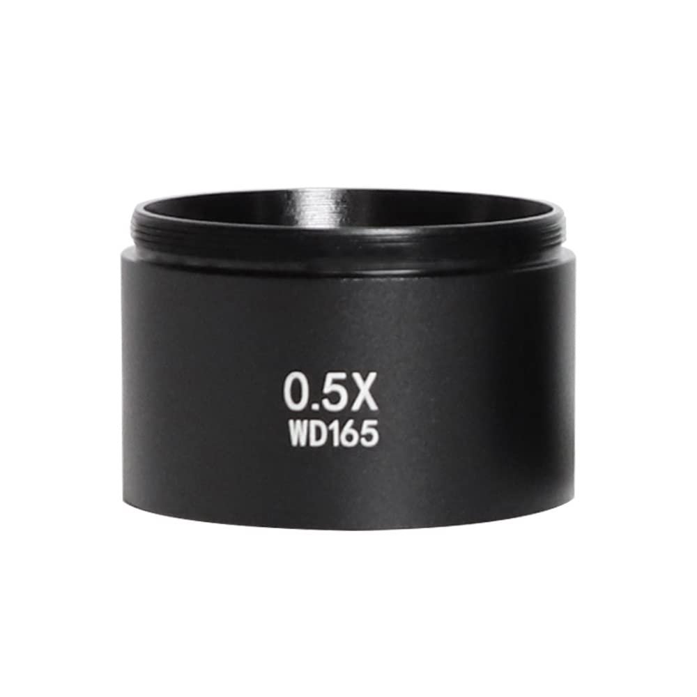 JOEBO Microscope Kit WD165 0.3X 0.5X 0.7X 1.0X 2.0X Barlow Auxiliary Objects Lens Microscope Camera Glass Lens for Trinocular Stereo Zoom Microscope Microscope Lens Adapters (Color : 0.5X)