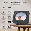 CD Player Portable Bluetooth Desktop CD Player for Home, Mini Cute CD Players for Kids, Built-in Dual Speakers and LED Display with Remote Control, Supports CD/FM Radio/USB/AUX/Timer/Repeat (Black) view 2
