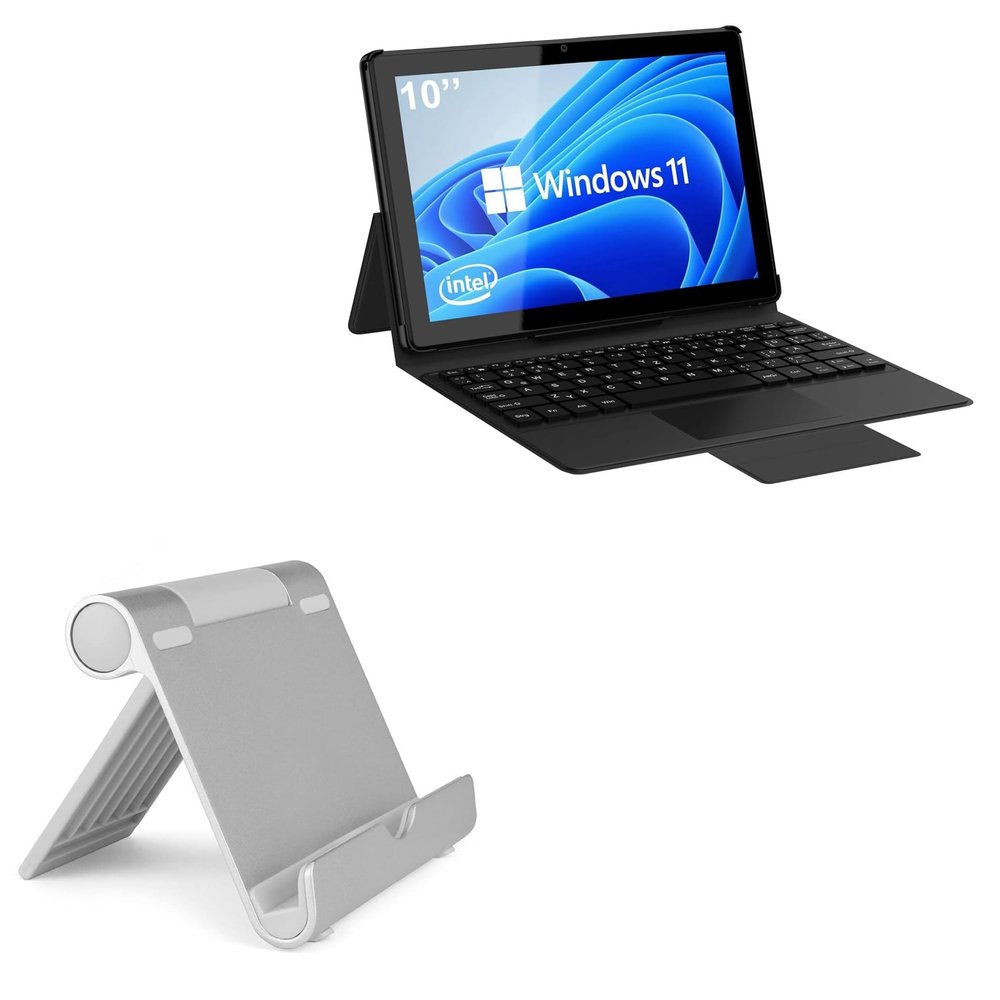 BoxWave Stand and Mount Compatible with Tibuta W120 - VersaView Aluminum Stand, Portable, Multi Angle Viewing Sturdy